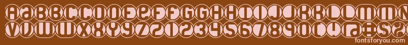 18HolesBrk Font – Pink Fonts on Brown Background