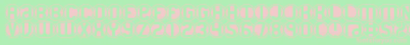 18HolesBrk Font – Pink Fonts on Green Background