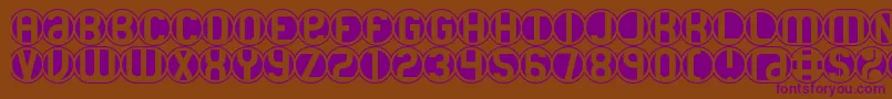 18HolesBrk Font – Purple Fonts on Brown Background