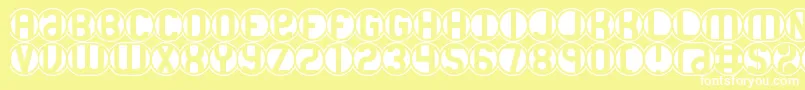 18HolesBrk Font – White Fonts on Yellow Background