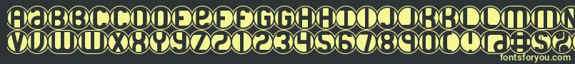 18HolesBrk Font – Yellow Fonts on Black Background