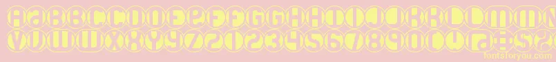 18HolesBrk Font – Yellow Fonts on Pink Background