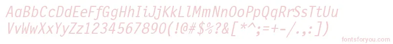 PflettergothicthreeMeditalic Font – Pink Fonts on White Background