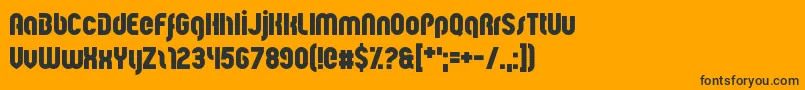 SuiCoward Font – Black Fonts on Orange Background