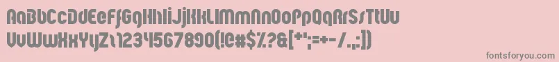 フォントSuiCoward – ピンクの背景に灰色の文字