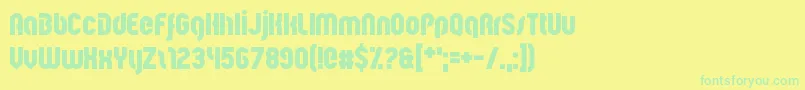 SuiCoward Font – Green Fonts on Yellow Background