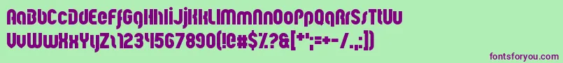 SuiCoward Font – Purple Fonts on Green Background