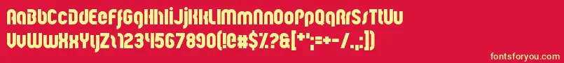 SuiCoward Font – Yellow Fonts on Red Background