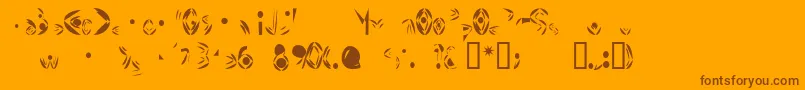 FatCyan Font – Brown Fonts on Orange Background