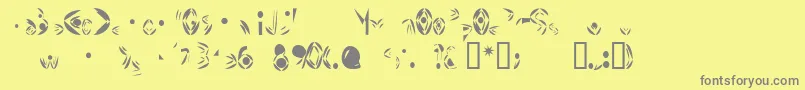 フォントFatCyan – 黄色の背景に灰色の文字