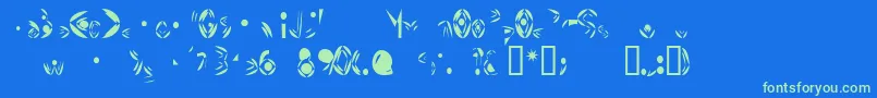 FatCyan Font – Green Fonts on Blue Background