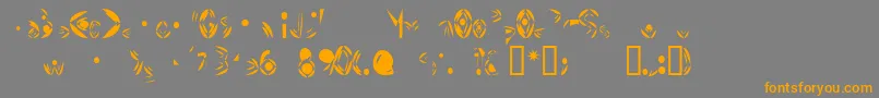 FatCyan Font – Orange Fonts on Gray Background