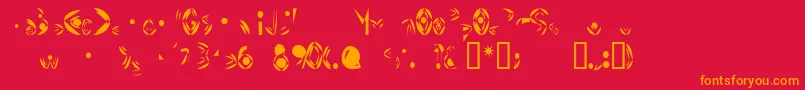 FatCyan Font – Orange Fonts on Red Background