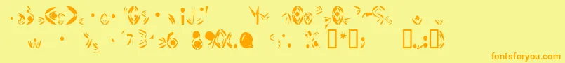FatCyan Font – Orange Fonts on Yellow Background