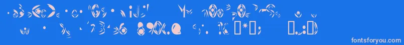 FatCyan Font – Pink Fonts on Blue Background