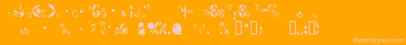 FatCyan Font – Pink Fonts on Orange Background