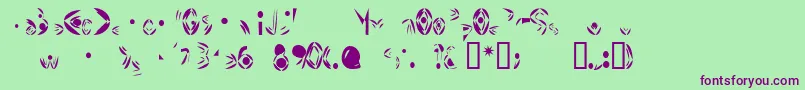 FatCyan Font – Purple Fonts on Green Background