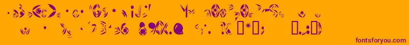 FatCyan Font – Purple Fonts on Orange Background