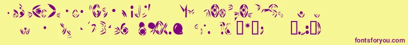 FatCyan Font – Purple Fonts on Yellow Background