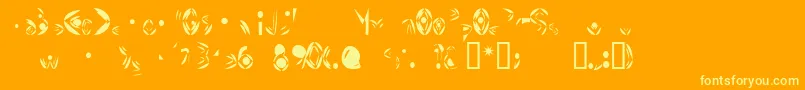 フォントFatCyan – オレンジの背景に黄色の文字