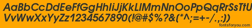 AvantgardegothiccDemioblique Font – Black Fonts on Orange Background