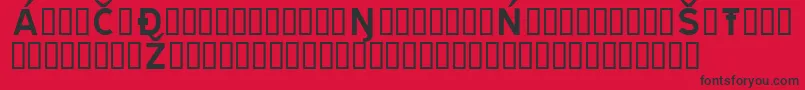 Tratep Font – Black Fonts on Red Background