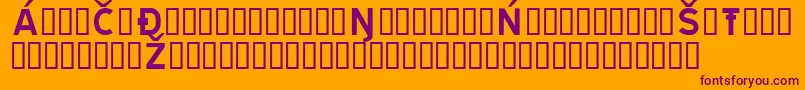 Tratep Font – Purple Fonts on Orange Background