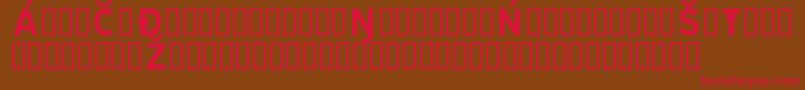 Tratep Font – Red Fonts on Brown Background