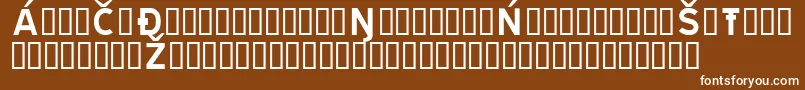 フォントTratep – 茶色の背景に白い文字