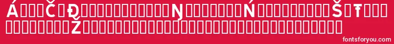 Tratep Font – White Fonts on Red Background