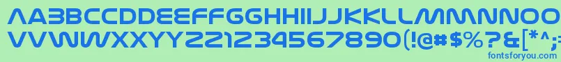 フォントNasalizationexBold – 青い文字は緑の背景です。