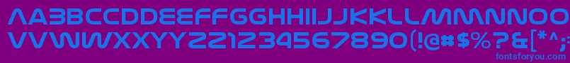 NasalizationexBold Font – Blue Fonts on Purple Background