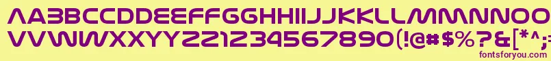 NasalizationexBold Font – Purple Fonts on Yellow Background