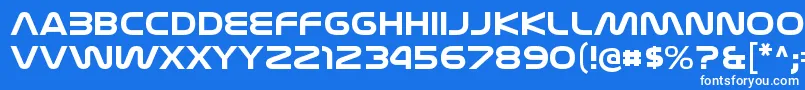 フォントNasalizationexBold – 青い背景に白い文字