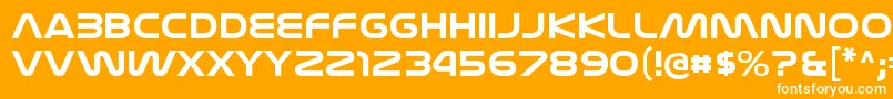 フォントNasalizationexBold – オレンジの背景に白い文字