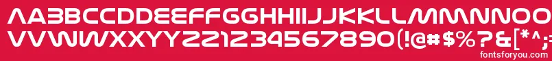 フォントNasalizationexBold – 赤い背景に白い文字