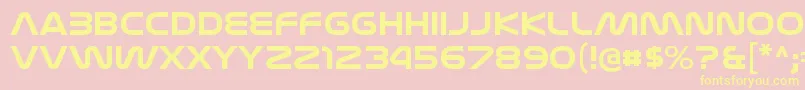 NasalizationexBold Font – Yellow Fonts on Pink Background