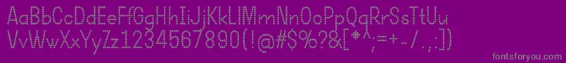DotcirfulBold Font – Gray Fonts on Purple Background