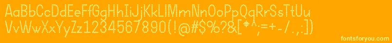 DotcirfulBold Font – Yellow Fonts on Orange Background