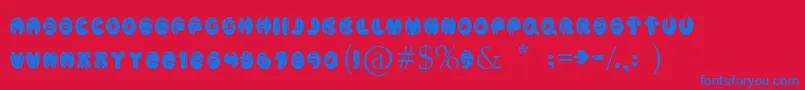 AragonSolid Font – Blue Fonts on Red Background