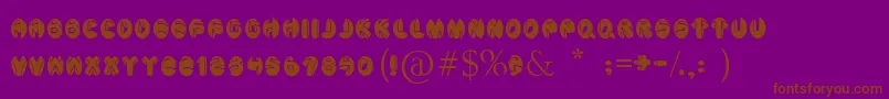 AragonSolid-Schriftart – Braune Schriften auf violettem Hintergrund