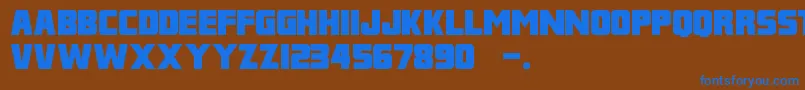 FranklinM54 Font – Blue Fonts on Brown Background