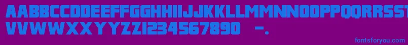 FranklinM54 Font – Blue Fonts on Purple Background