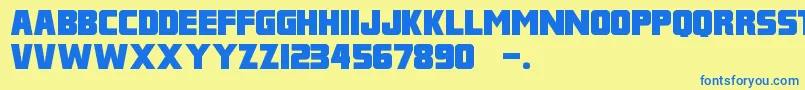 FranklinM54 Font – Blue Fonts on Yellow Background