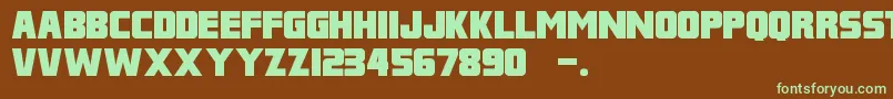 FranklinM54 Font – Green Fonts on Brown Background