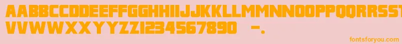 FranklinM54 Font – Orange Fonts on Pink Background