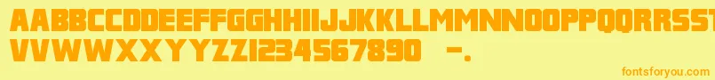 FranklinM54 Font – Orange Fonts on Yellow Background