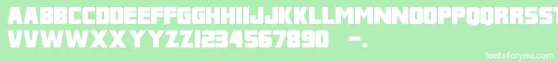 FranklinM54 Font – White Fonts on Green Background