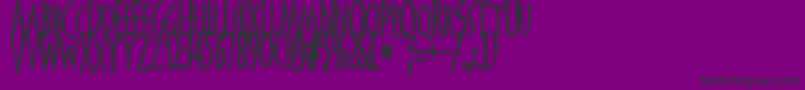 Шрифт FrankendorkTall – чёрные шрифты на фиолетовом фоне
