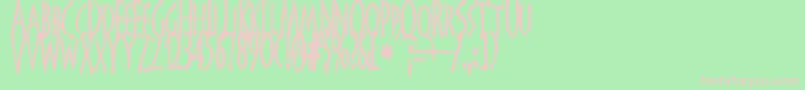 FrankendorkTall Font – Pink Fonts on Green Background